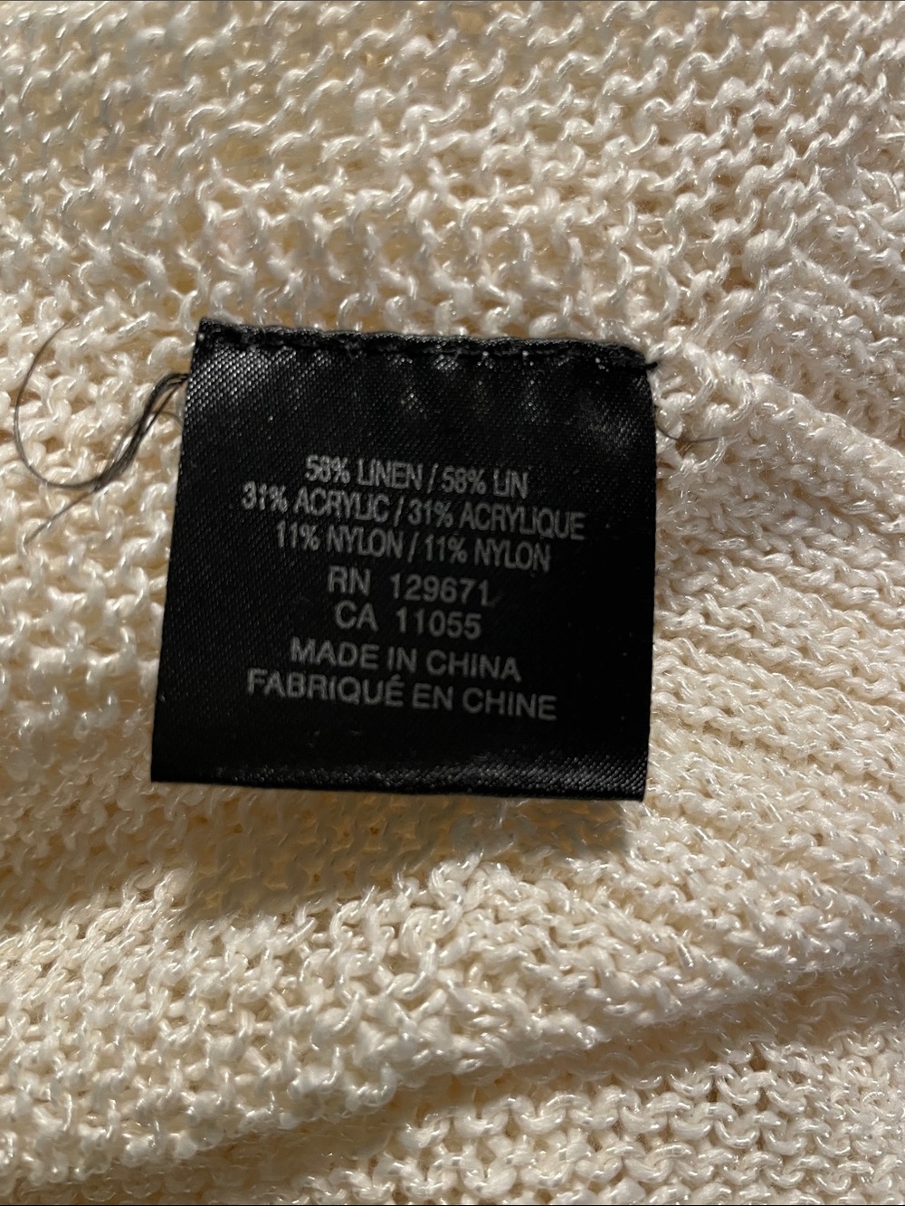360 Sweater Open-Front Cream Knit Women's Cardigan Sweater - L - Picture 4 of 4